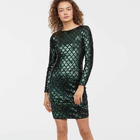 H&M Dresses & Skirts - H&M Divided Sequined Party Sheath Dress